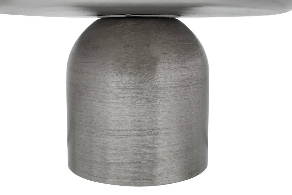 Tortenplatte Rund Eisen Art Deco D: 29 Cm - Silberfarben/Dunkelblau, Trend, Metall (29/14cm) - Kayoom