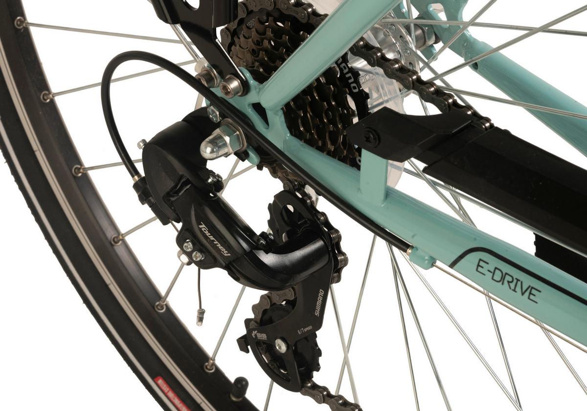Elektrofahrrad E-citybike Hollandia, Mintgrün, 28 Zoll - Mintgrün, Basics, Metall (21/116/188cm)