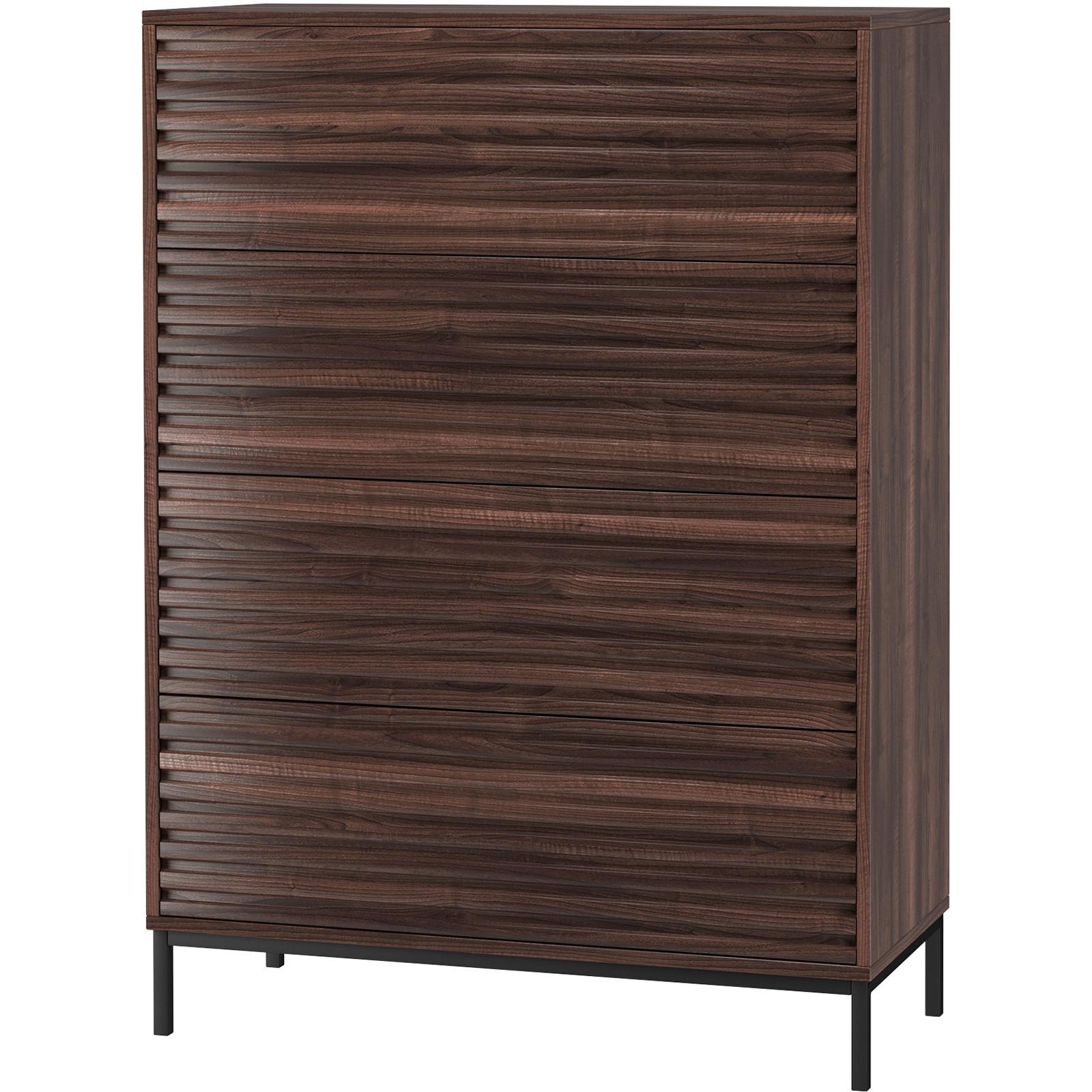 HIGHBOARD Celine Braun B: 80 cm - Schwarz/Braun, Design, Holzwerkstoff (80/110/35cm) - MID.YOU