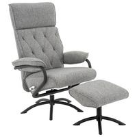 Relaxsesselset Tina - Schwarz/Grau, MODERN, Textil (77,5/107/85cm) - MID.YOU