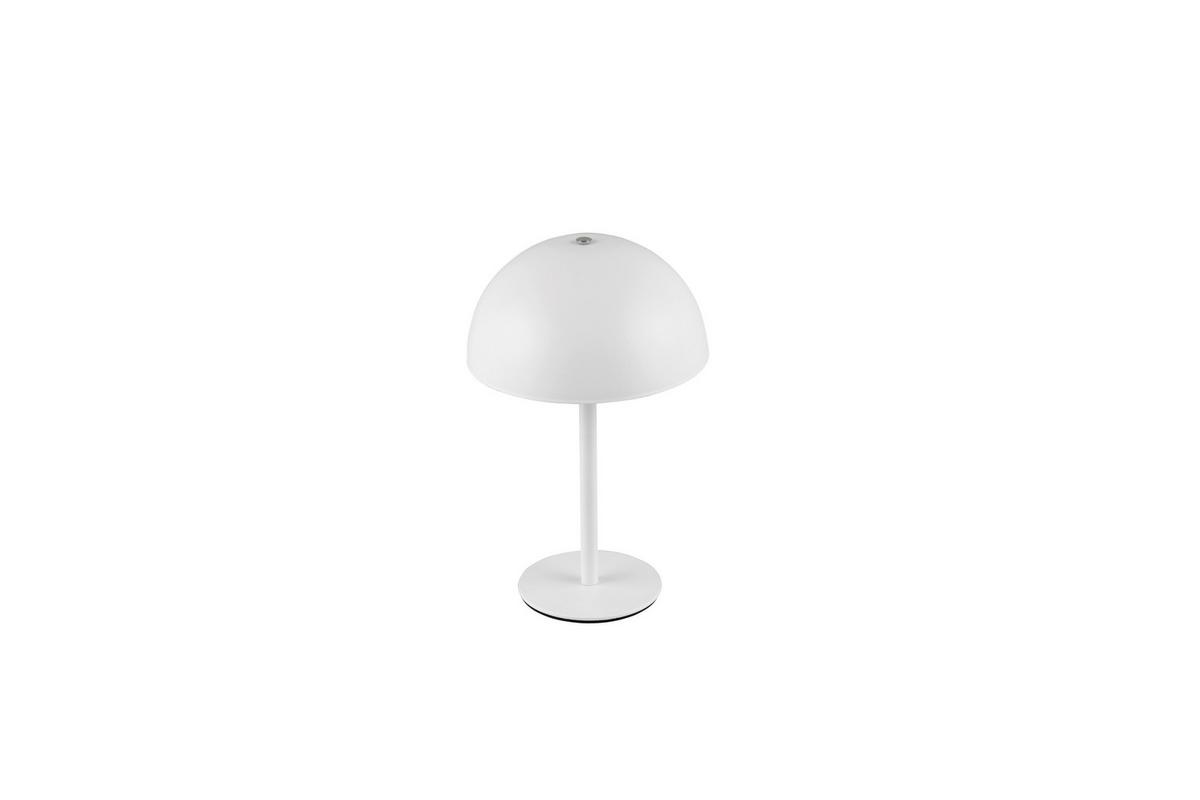 Akku-Tischleuchte Munoz Weiß D: 13 cm - Weiß, Trend, Metall (13/21cm)