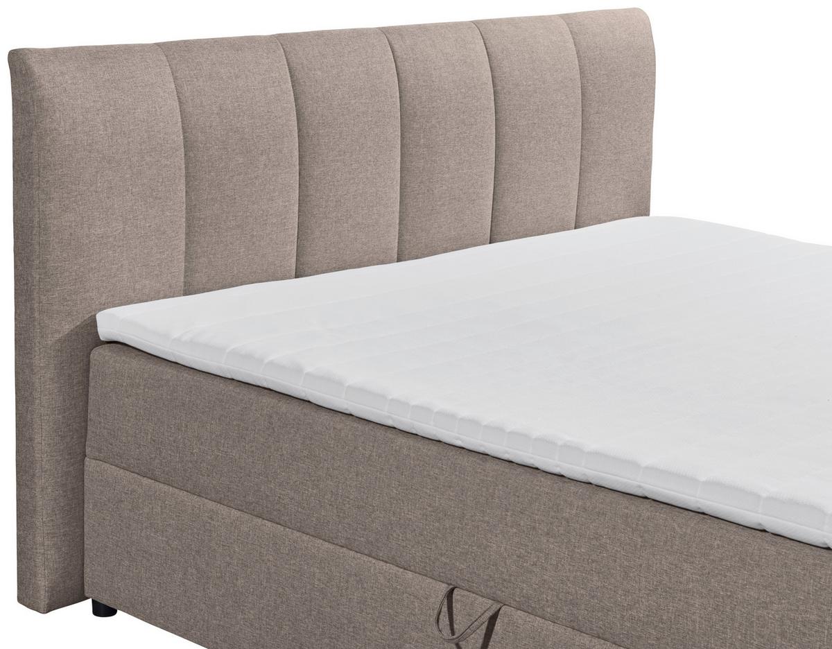 Boxspring postel GRANADA hnědá 180x200 cm - černá/jílová barva, Basics, textil/plast (180/200cm) - MID.YOU