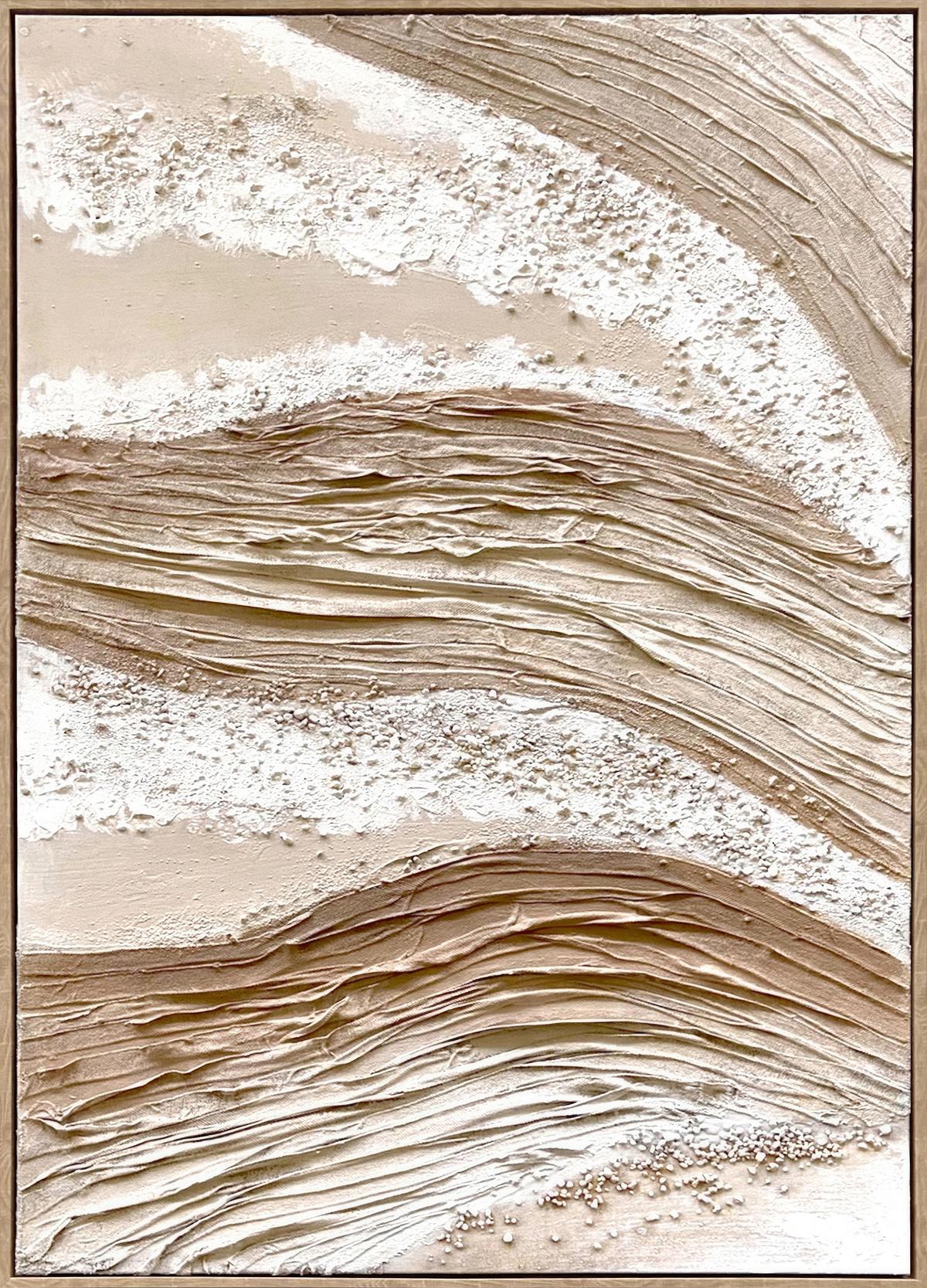 Obraz na plátně Denise 100/140cm - přírodní barvy/béžová, Moderní, dřevo/textil (100/140cm) - Premium Living