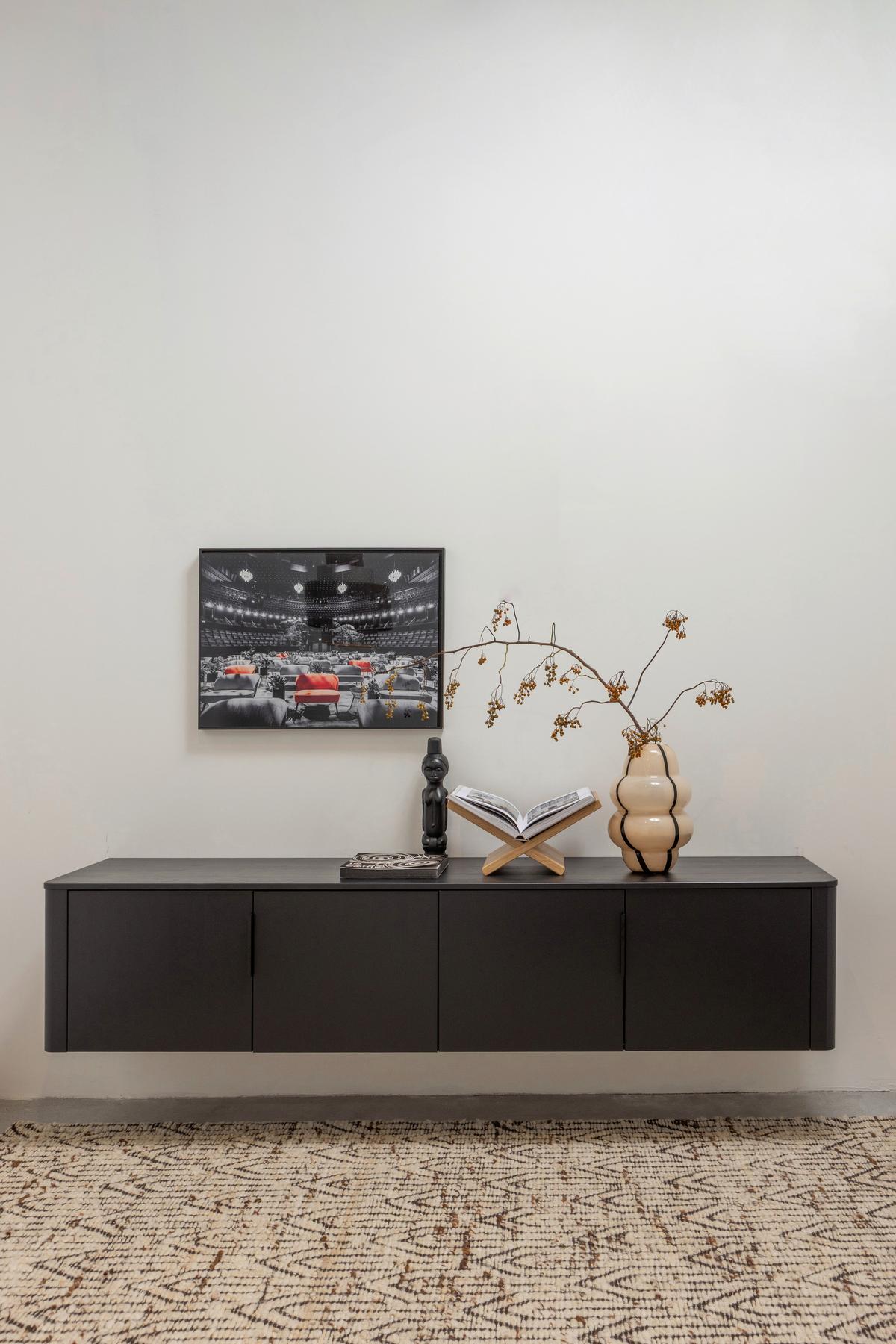 LOWBOARD Gunnar Schwarz B: 200cm - Schwarz, Design, Holz (200/56/44cm) - Livetastic