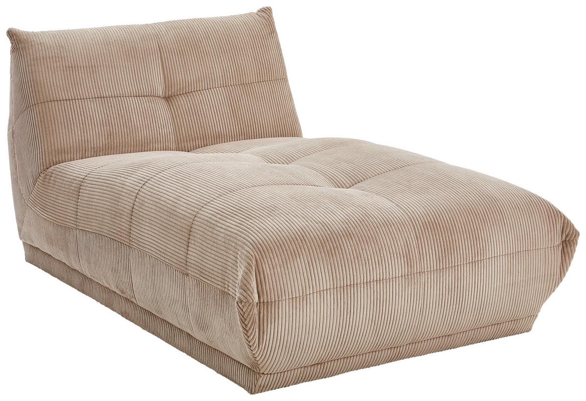 Modul Sofa Giselle Ottomane B: 105 cm Taupe - Taupe, Trend, Textil (105/80/185cm) - Livetastic
