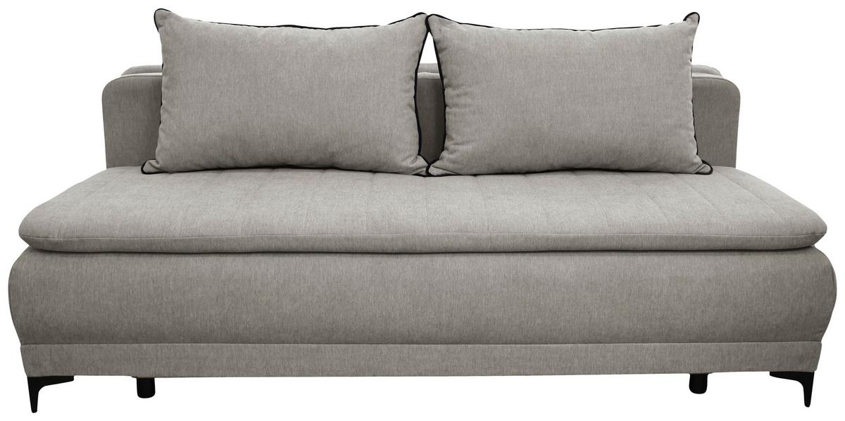 Schlafsofa Moliss Taupe B: 202 cm - Taupe/Schwarz, Basics, Textil (202/98/78cm) - Livetastic