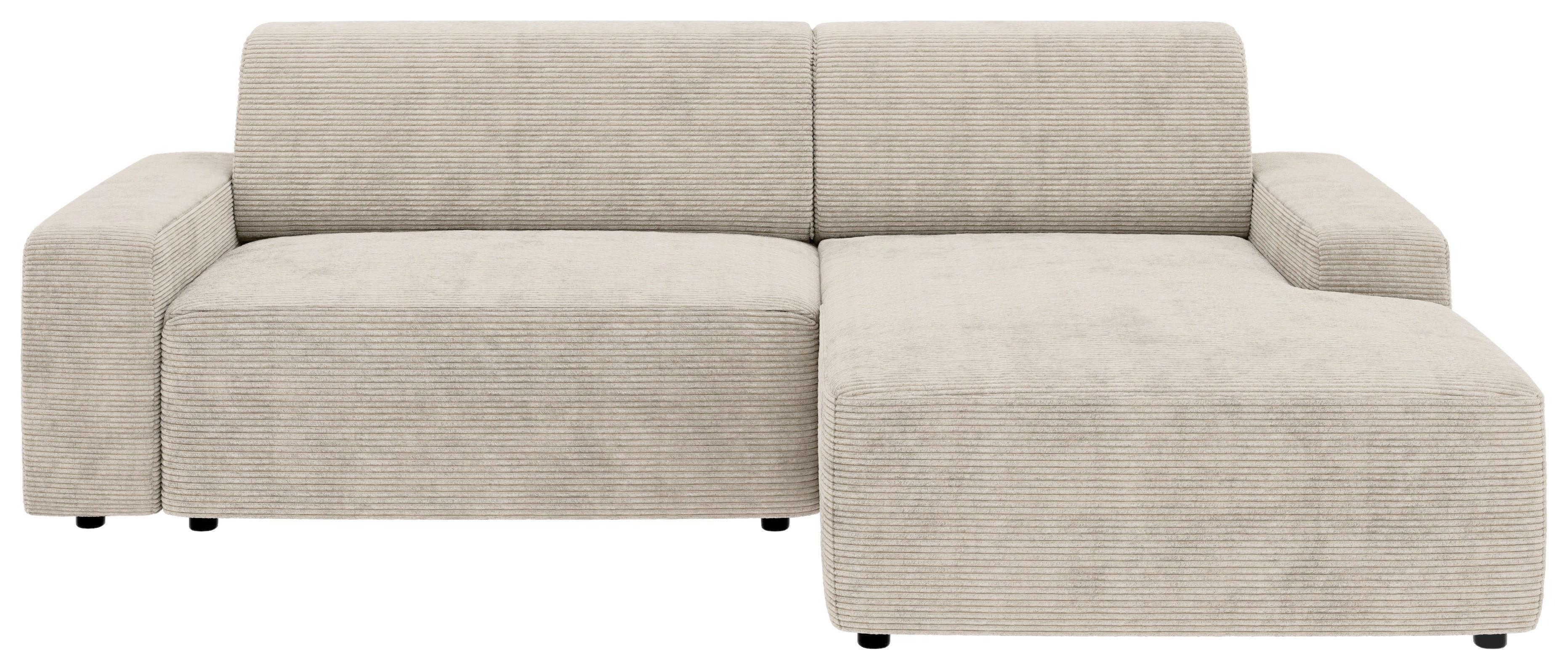 Ecksofa Wien, Creme S: 246x162 Cm - Creme/Schwarz, MODERN, Textil (246/162cm) - Trendmanufaktur
