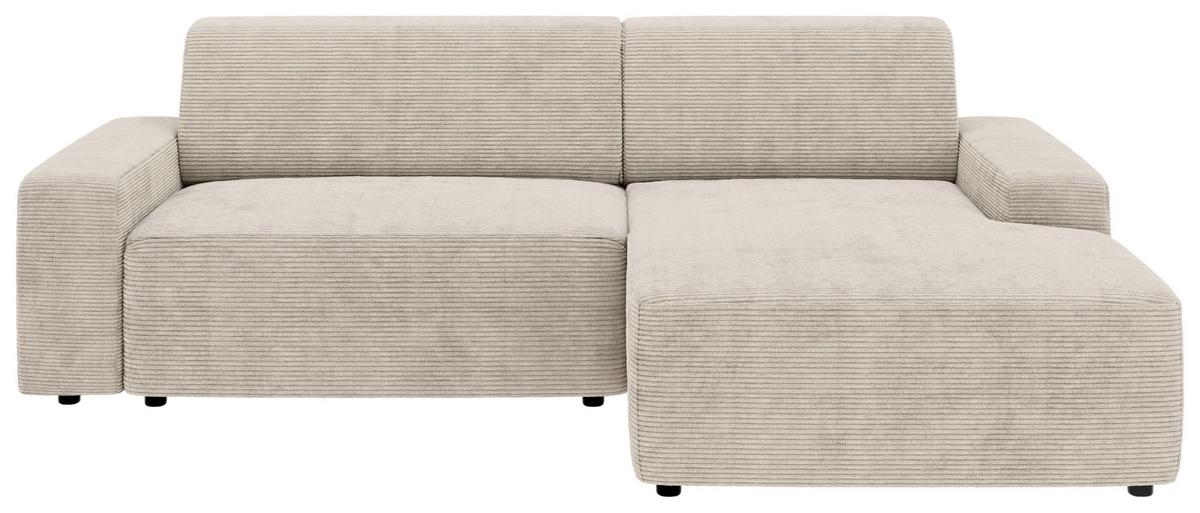 Ecksofa Wien, Creme S: 246x162 Cm - Creme/Schwarz, MODERN, Textil (246/162cm) - Trendmanufaktur