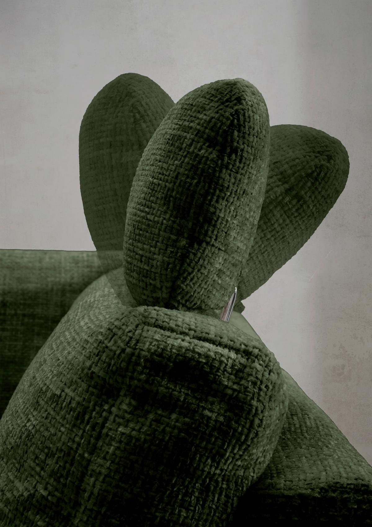 Eckschlafsofa Positano Dunkelgrün S: 265x206 Cm - Wildeiche/Dunkelgrün, MODERN, Textil (265/206cm) - Livetastic