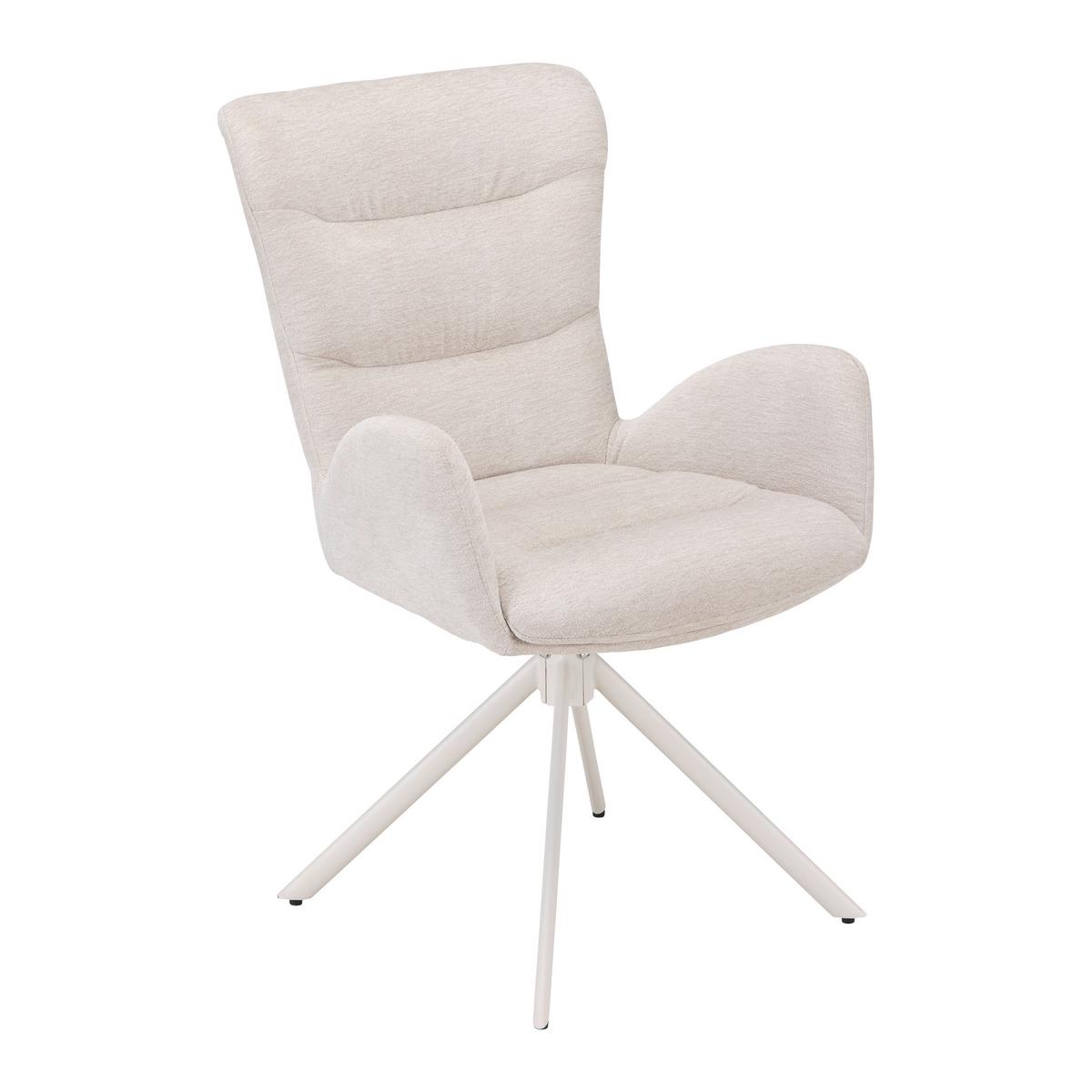 STOLIČKA S PODRÚČKAMI STELLA - béžová, Design, kov/textil (58/91/65cm) - Mömax