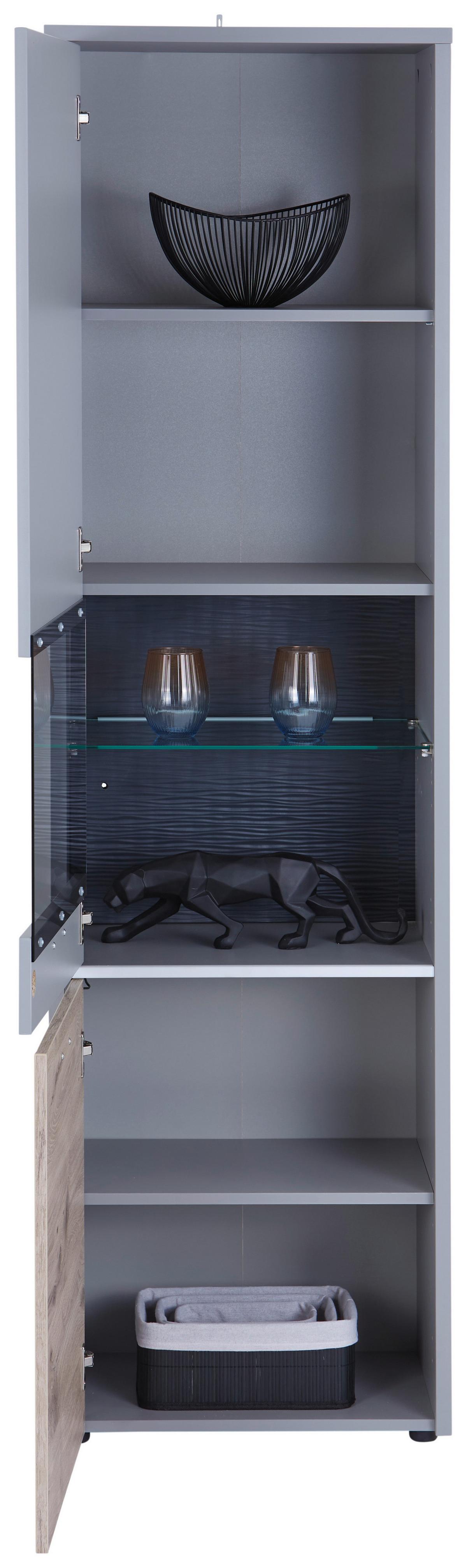 Vitrine Dynamic - MODERN, Glas/Holzwerkstoff (55/198/37cm)