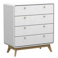 Kommode Cassie Weiß 80 cm - Eichefarben/Weiß, Design, Holzwerkstoff (80/88/39cm) - MID.YOU