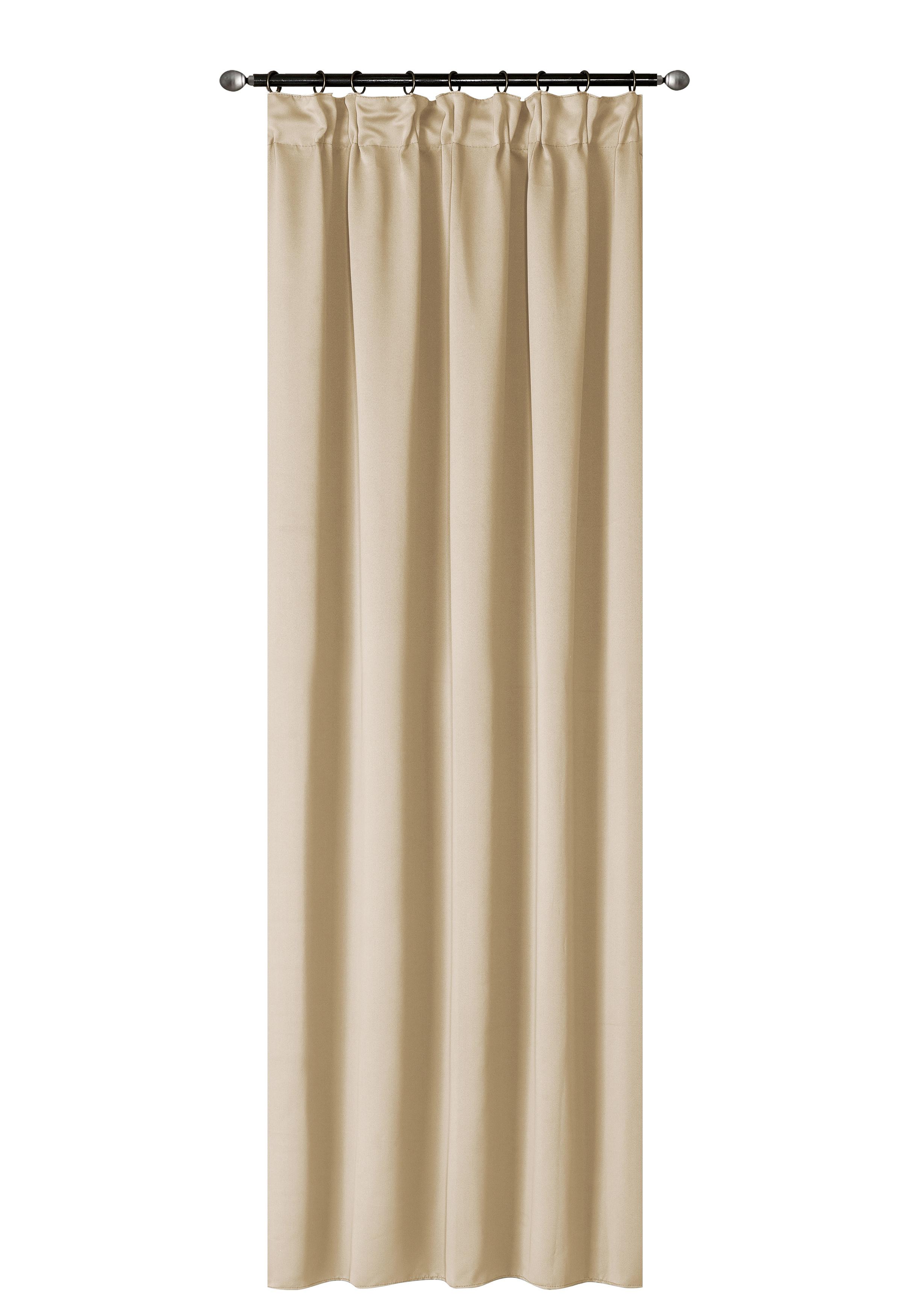 HOTOVÝ ZÁVES BLACKOUT - piesková, Basics, textil (135/245cm)