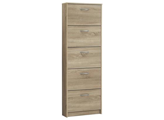 Cipősszekrény Step 5 - Tölgyfa/Bükk, modern, Faalapú anyag (58,5/168,5/17cm) Cipősszekrény Step 5 - Tölgyfa/Bükk, modern, Faalapú anyag (58,5/168,5/17cm)