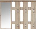 Šatna Iza - barvy dubu/hnědá, Konvenční, kompozitní dřevo/sklo (100/190/26cm)
