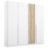 Drehtürenschrank 181 cm Lamella Weiß/Eiche Dekor - Weiß/Eiche Artisan, MODERN, Holzwerkstoff (181/210/54cm) - Rauch Möbel