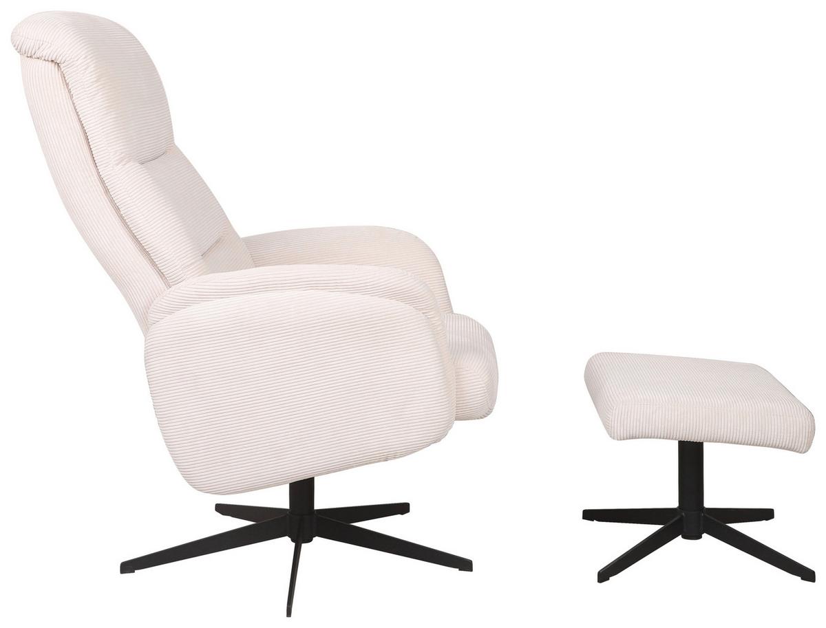 Relaxsessel Star - Beige/Schwarz, MODERN, Textil/Metall (72/105/114cm)