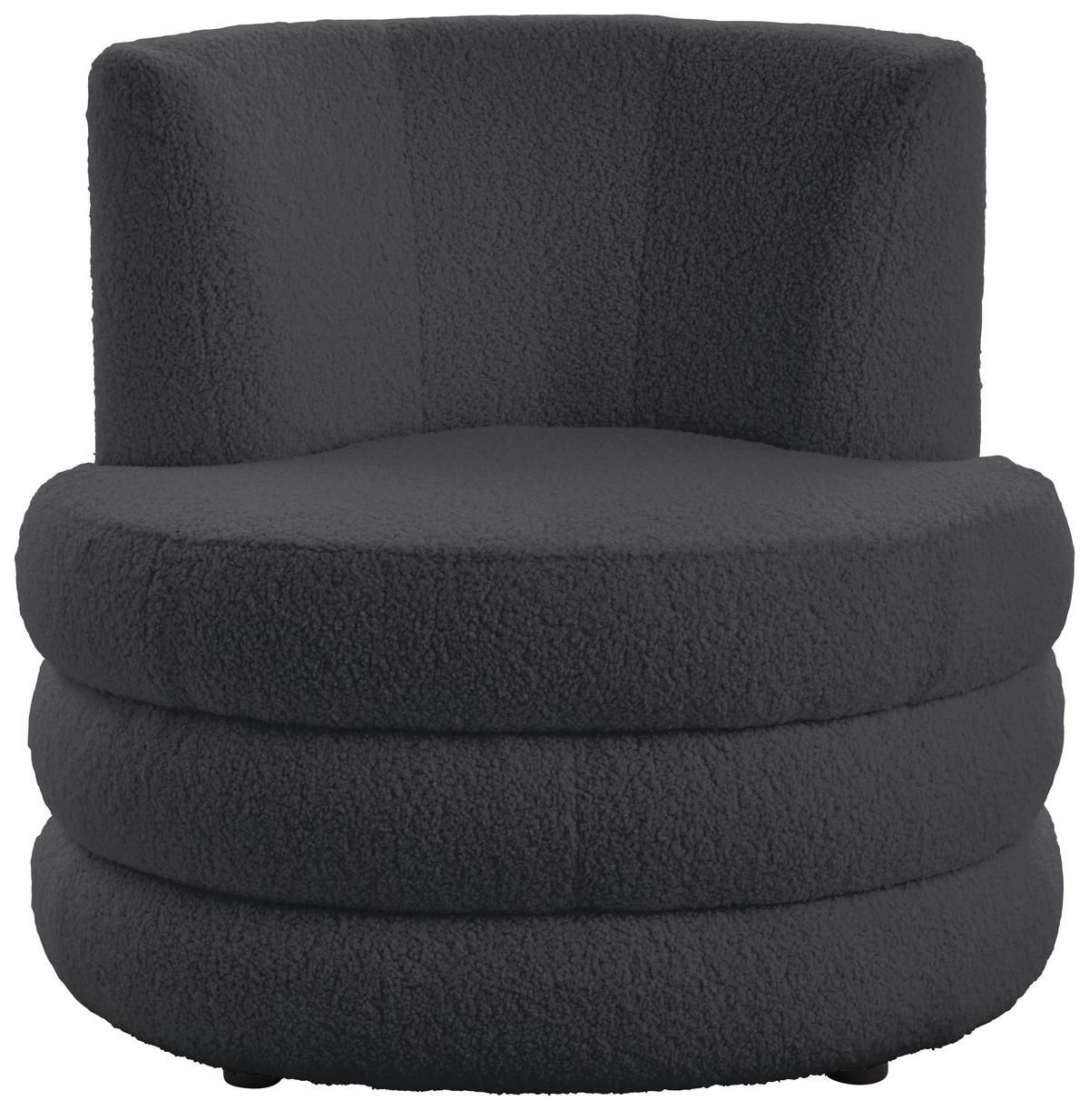 Designsessel Magari - Edelstahlfarben/Dunkelgrau, Trend, Textil (90/82/85cm) - Livetastic