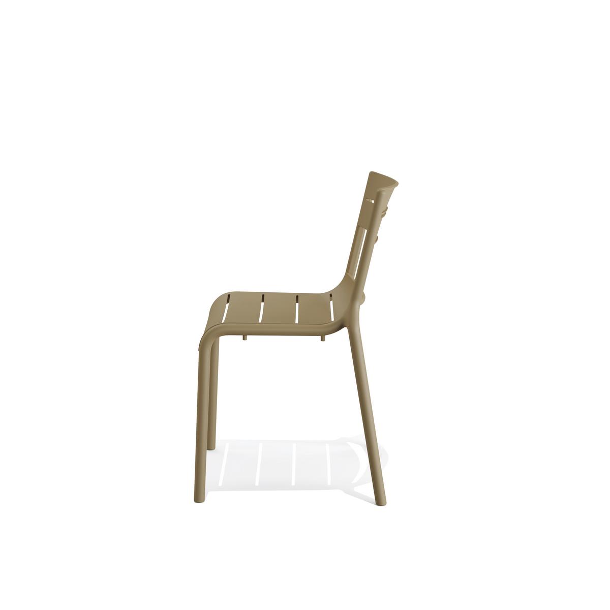Gartenstuhl-Set 4x Calor  Stuhl Sand - Sandfarben, Basics, Kunststoff (49/82/55cm) - Gardenson