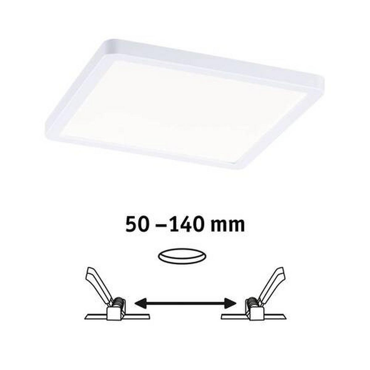 LED-Paneel L: 17,5 cm 93042 - Weiß, Design, Kunststoff (17,5/17,5/5cm) - Paulmann