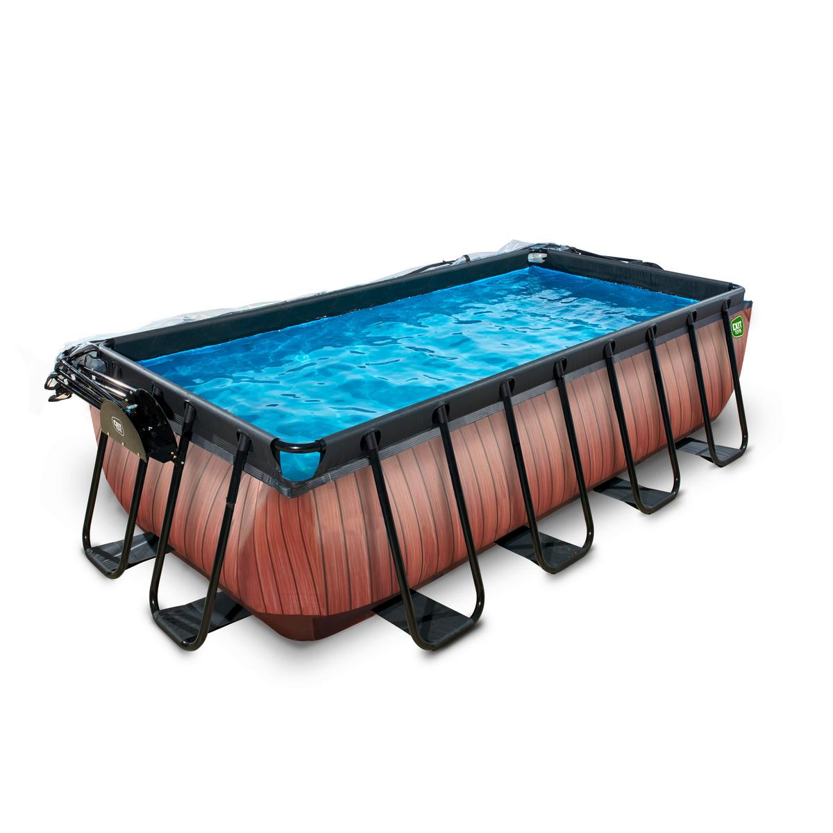 Pool-set Exit Wood Pool - Braun, KONVENTIONELL, Kunststoff (400/200/100cm) - EXIT Toys
