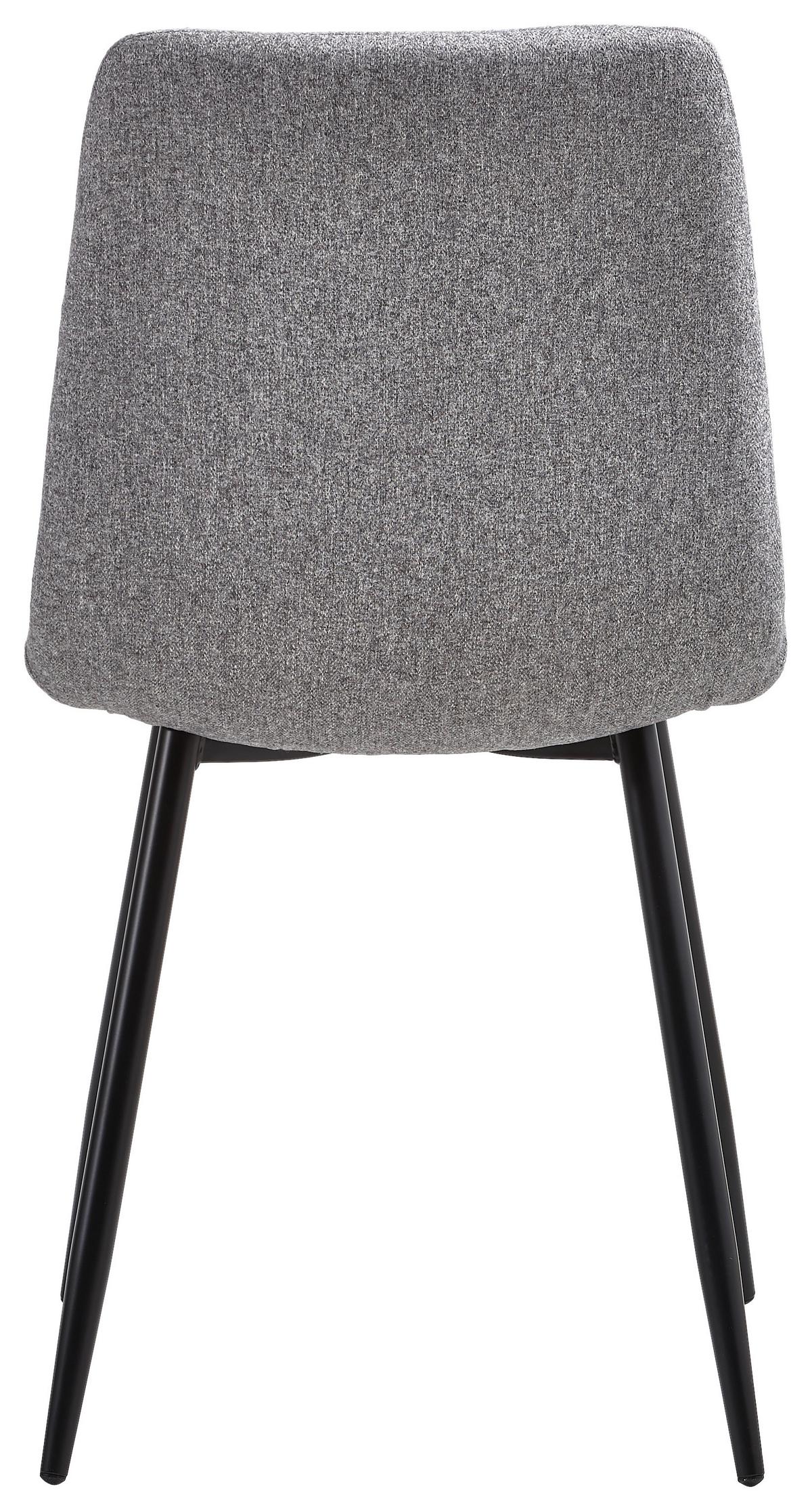 Polsterstuhl-Set 4er Empoli Grau - Schwarz/Grau, LIFESTYLE, Textil/Metall (44,5/86/54,5cm) - Livetastic