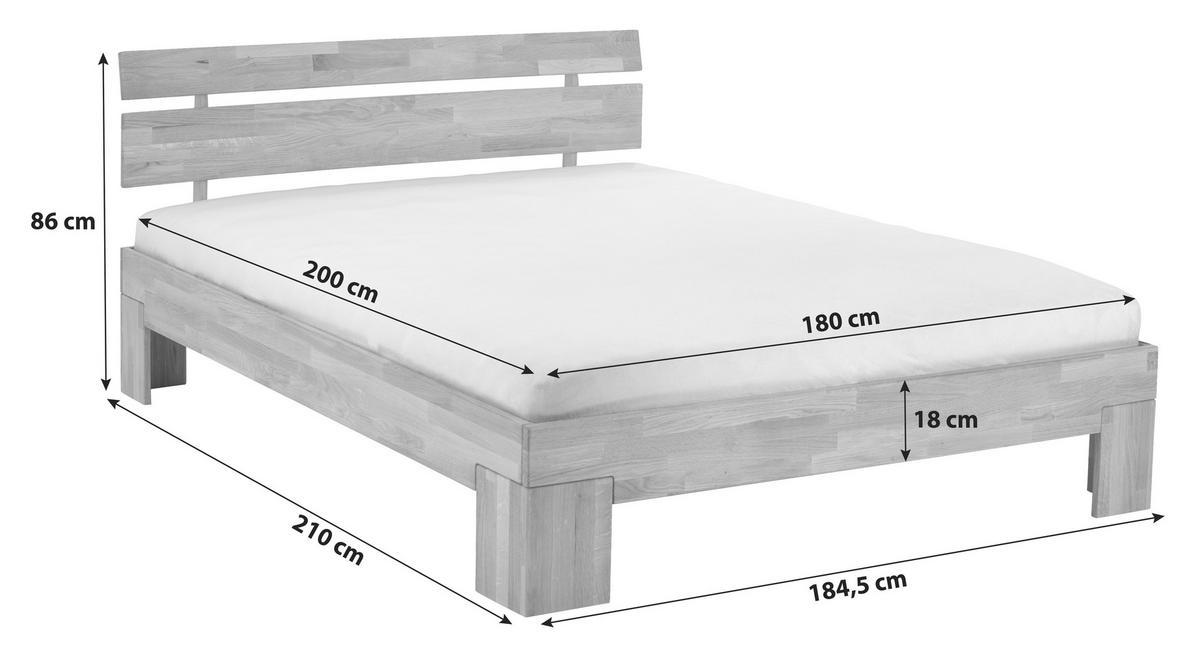 Futonágy Malu 180/200cm - tölgyfa színű, Natur, fa (180/200cm)