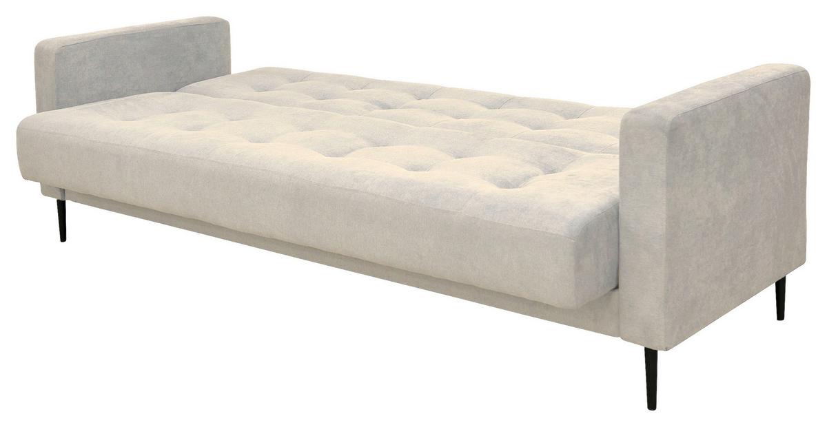 Schlafsofa Seattle Creme B: 223cm - Creme/Schwarz, Design, Textil (223/89/86cm) - P & B