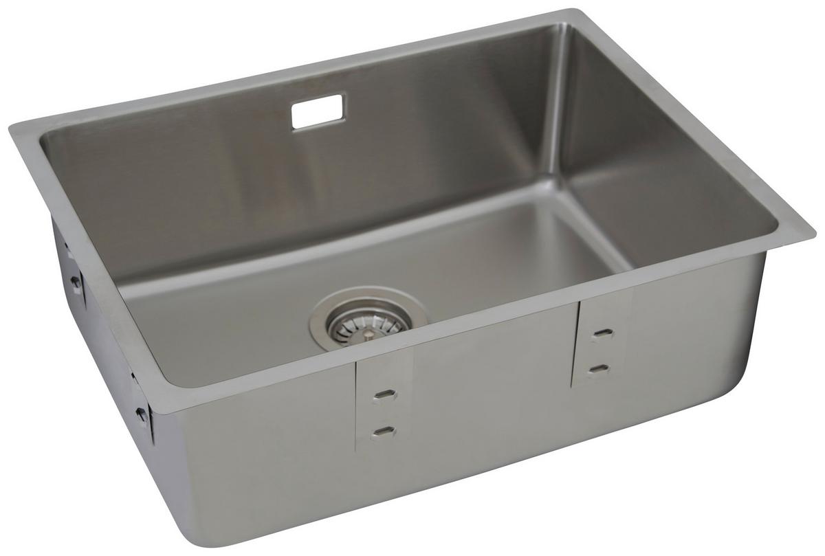 Spüle Respekta Inox Edelstahl Bxt: 59x43,5 Cm - Edelstahlfarben, Trend, Metall (59/22,5/44cm) - Respekta