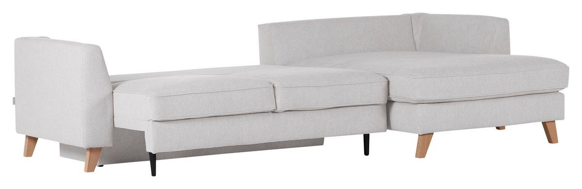 Ecksofa Rimini - Beige/Buchefarben, Design, Textil (271/165cm) - MID.YOU