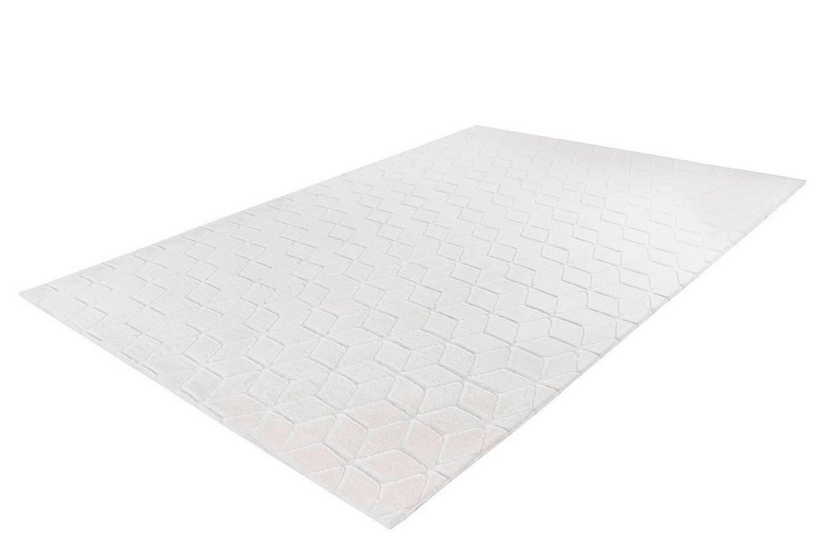 Teppich Vivica Weiß, 160x230 cm - Weiß, KONVENTIONELL, Textil (160/230cm)