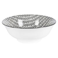 Hluboký talíř Shiva, Ø: 21cm - bílá/černá, Lifestyle, keramika (21/7,8cm) - Mömax