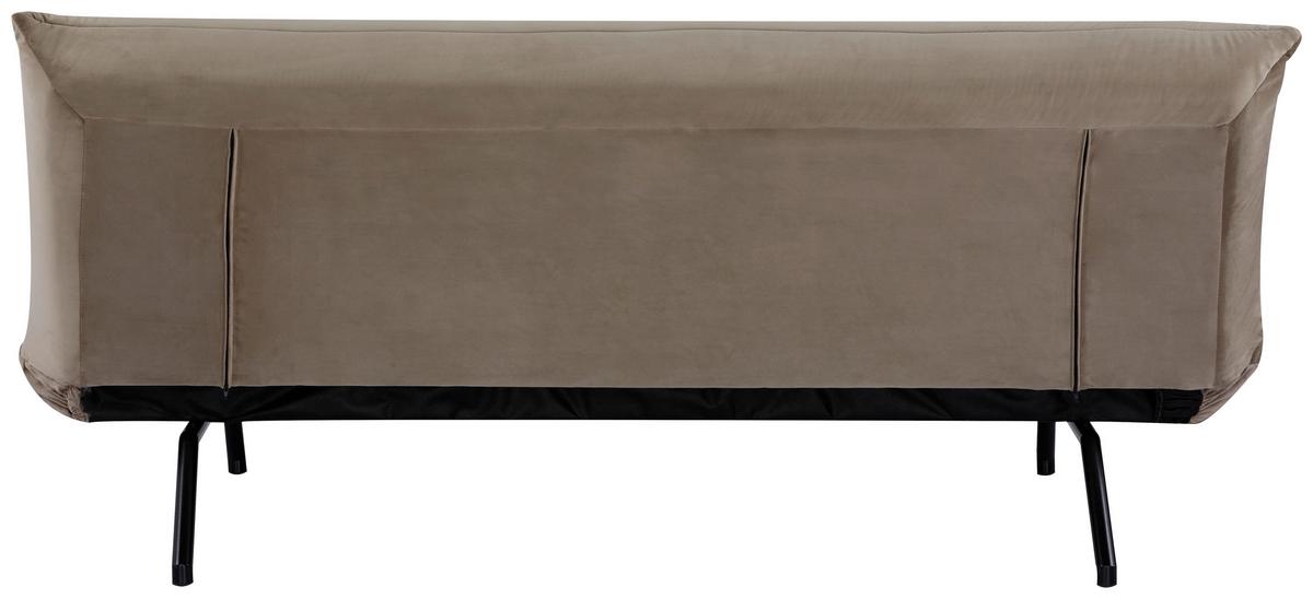 Rozkladacia pohovka JARVIS, svetlohnedý zamat - čierna/taupe, Modern, kov/textil (185/82/62cm) - MID.YOU