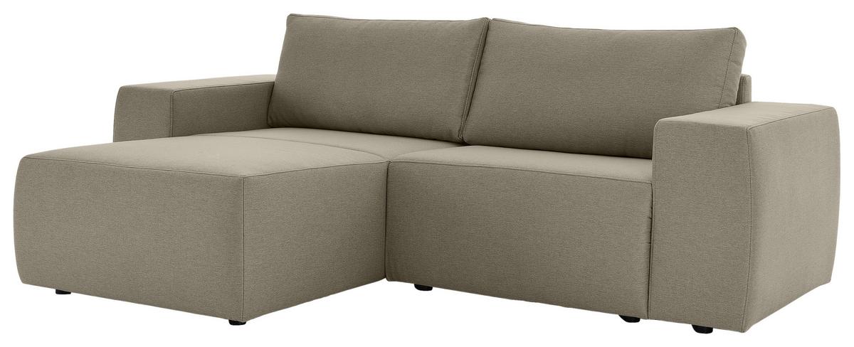 Ecksofa Looks Ii Schlammfarben - Schlammfarben/Schwarz, Design, Textil (160/242cm) - LOOKS by W.Joop