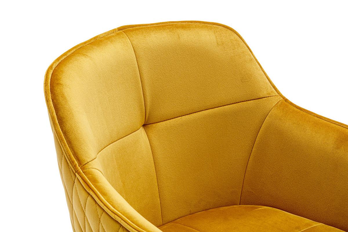 Armlehnstuhl Gelb B: 59 Cm - Gelb/Schwarz, MODERN, Textil/Metall (59/83/60cm) - Livetastic