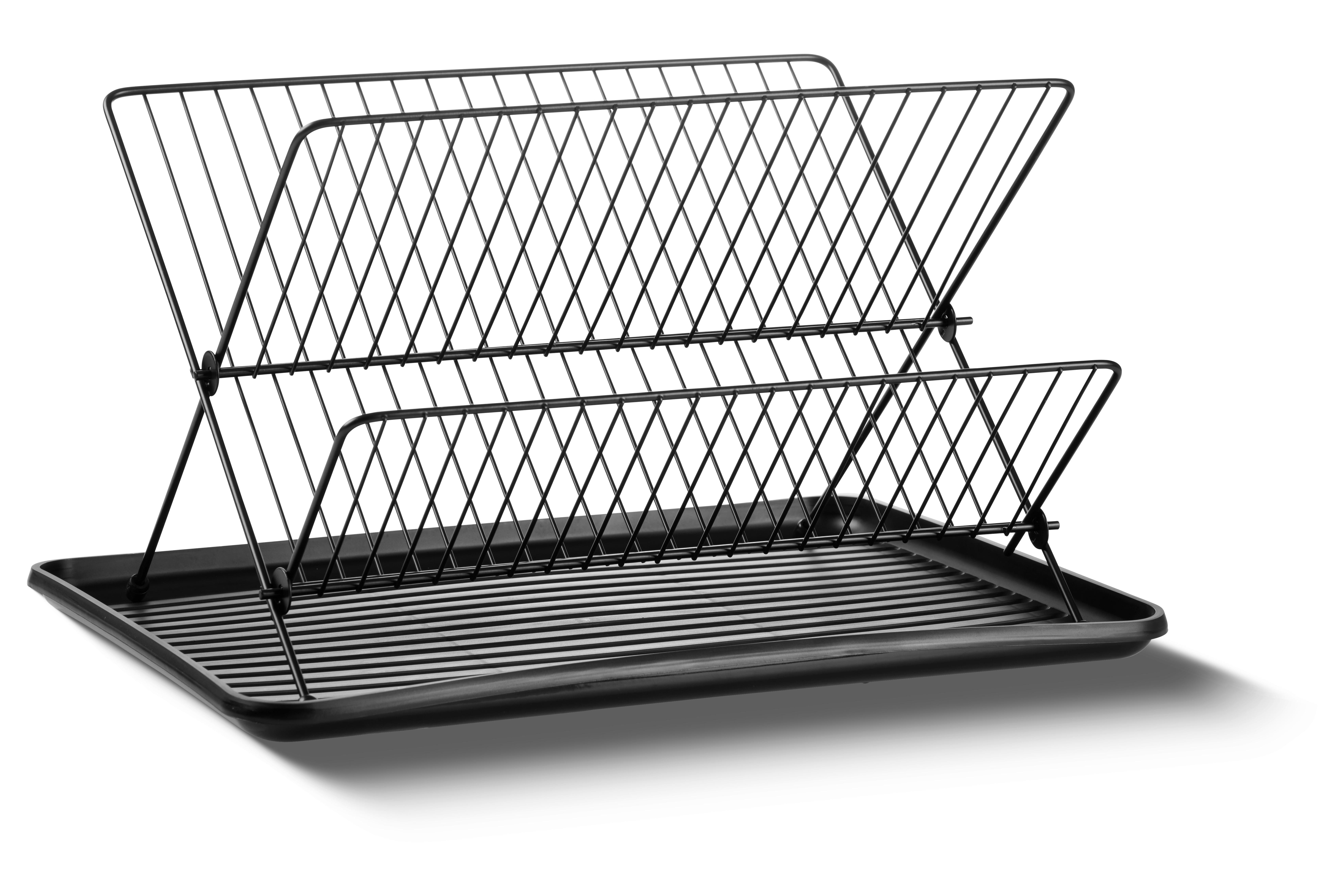 Odkvapkávač na riad MAGNUS - čierna, Modern, kov/plast (43/23/32cm) - Mömax