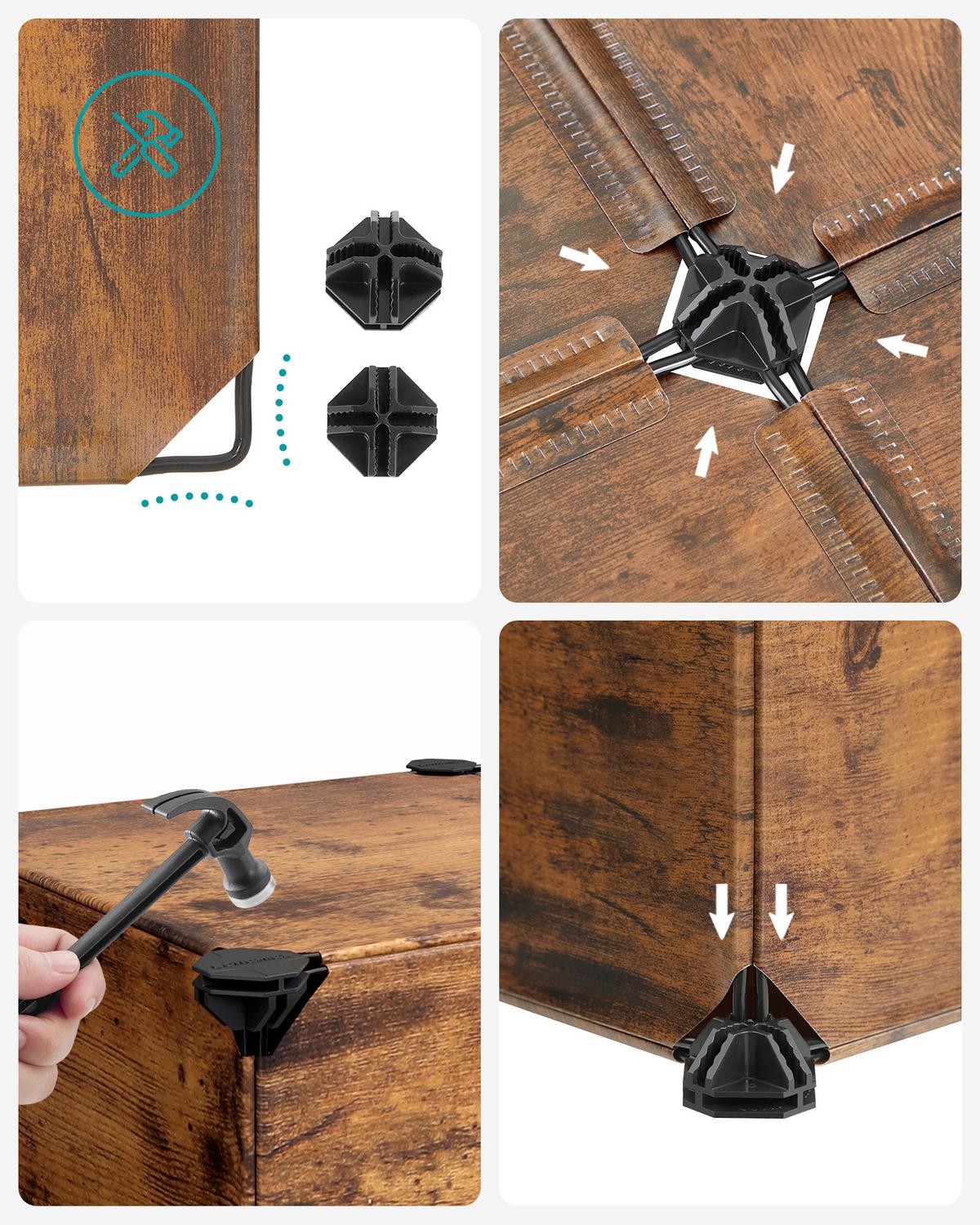 Schuhregal Braun B: 43 Cm - Braun, Basics, Kunststoff/Metall (43/173/31cm)