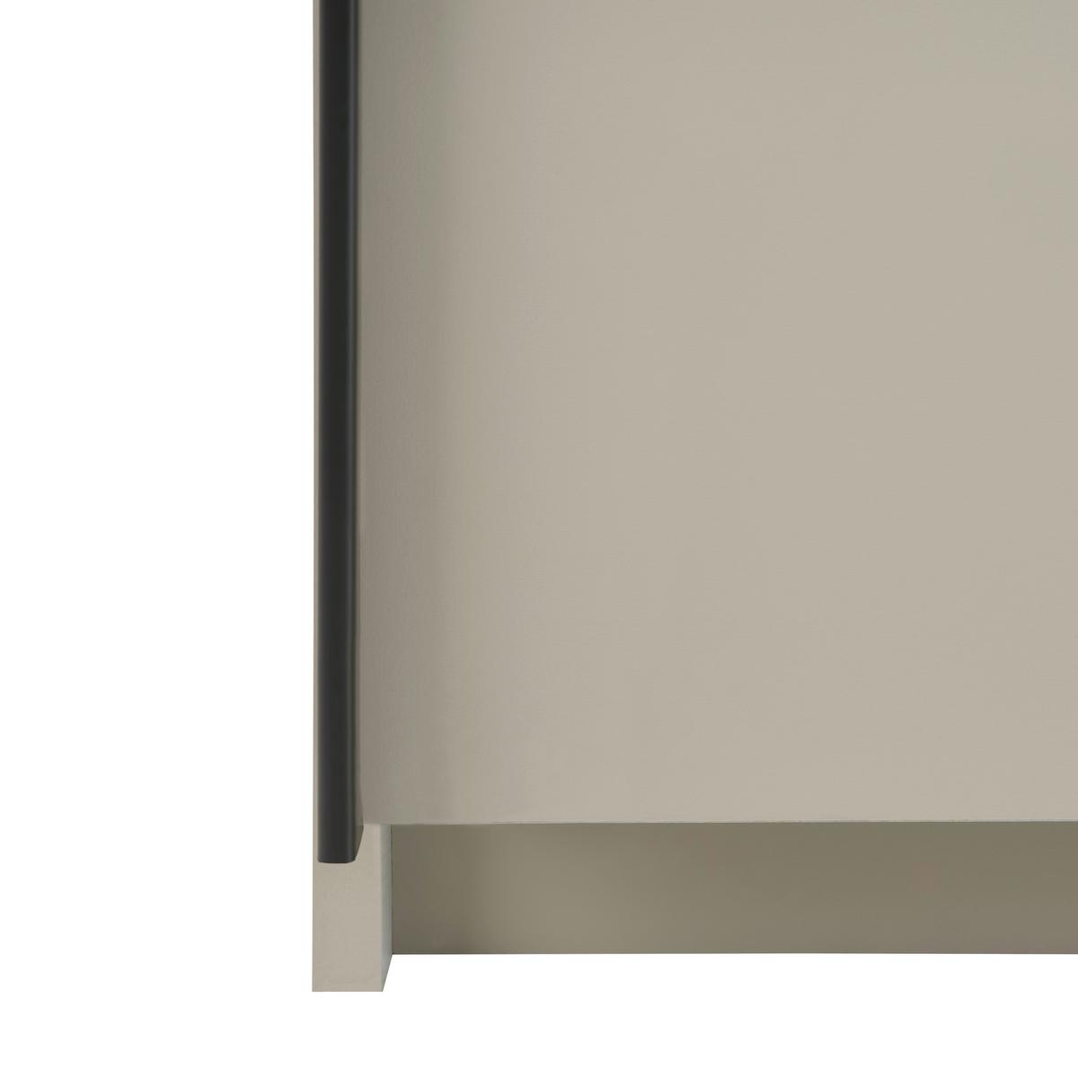 Šatní skříň OSNABRÜCK - šedá/černá, Trend, kov/kompozitní dřevo (180/198/65cm)