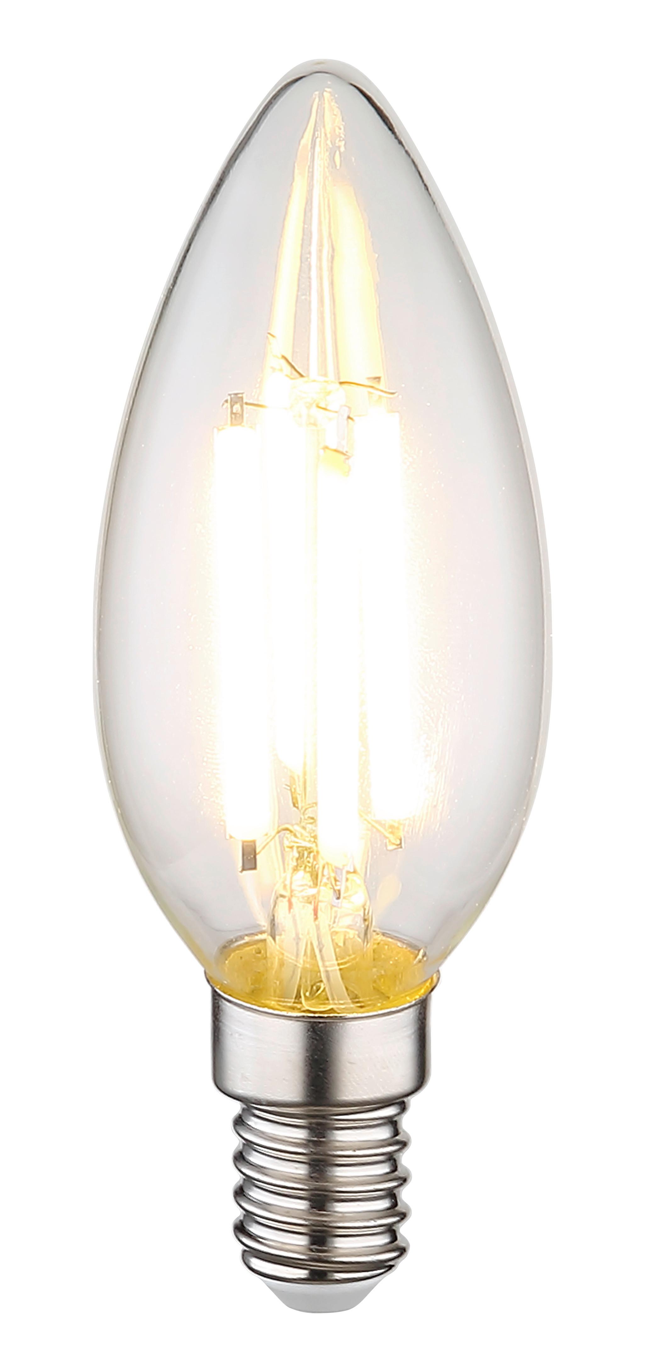 LED žárovka 6 Watt, E14 - čiré, kov/sklo (3,5/9,8cm) - Globo