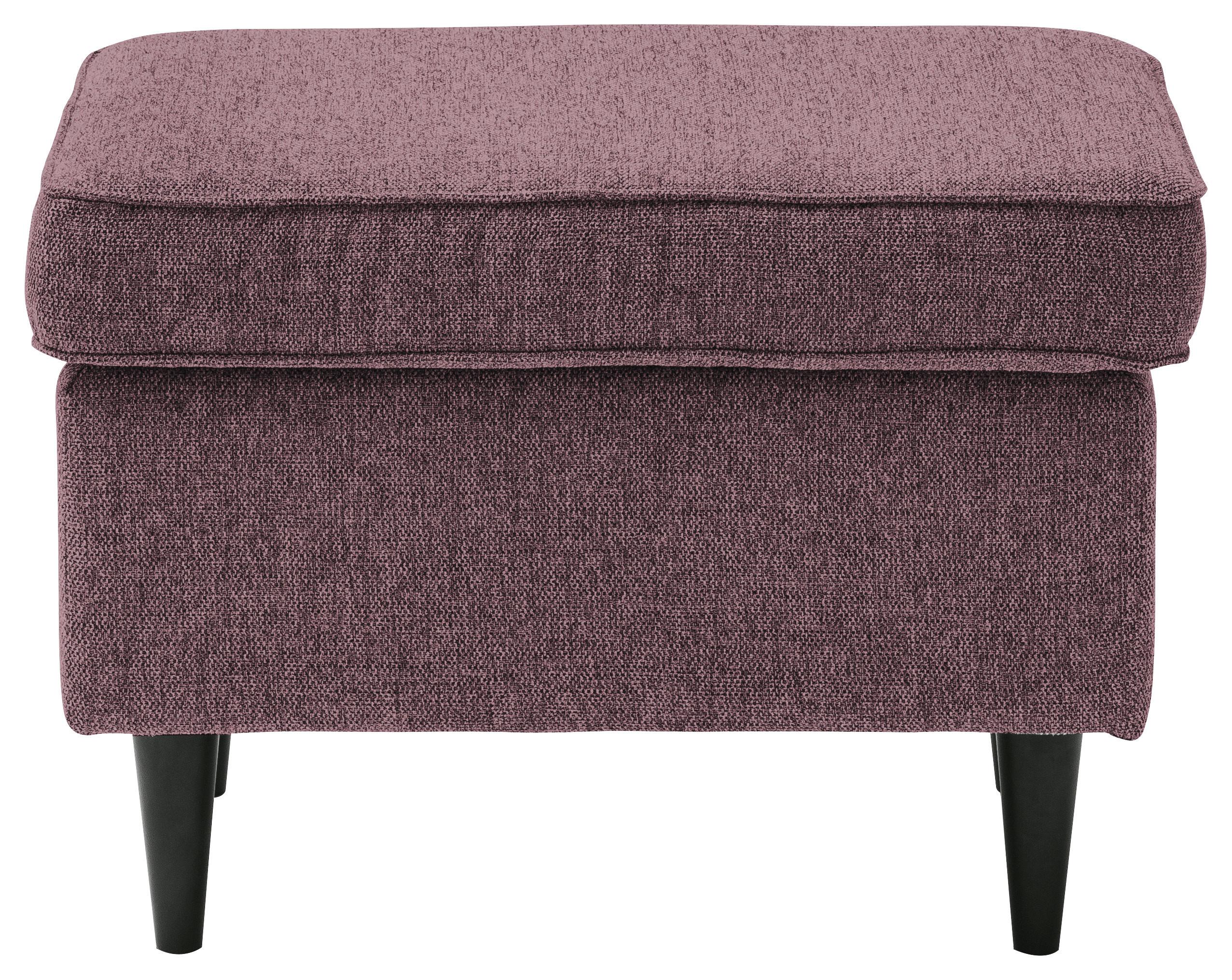Hocker Oskar - Aubergine/Schwarz, Basics, Holzwerkstoff/Textil (63/43/42cm) - MID.YOU
