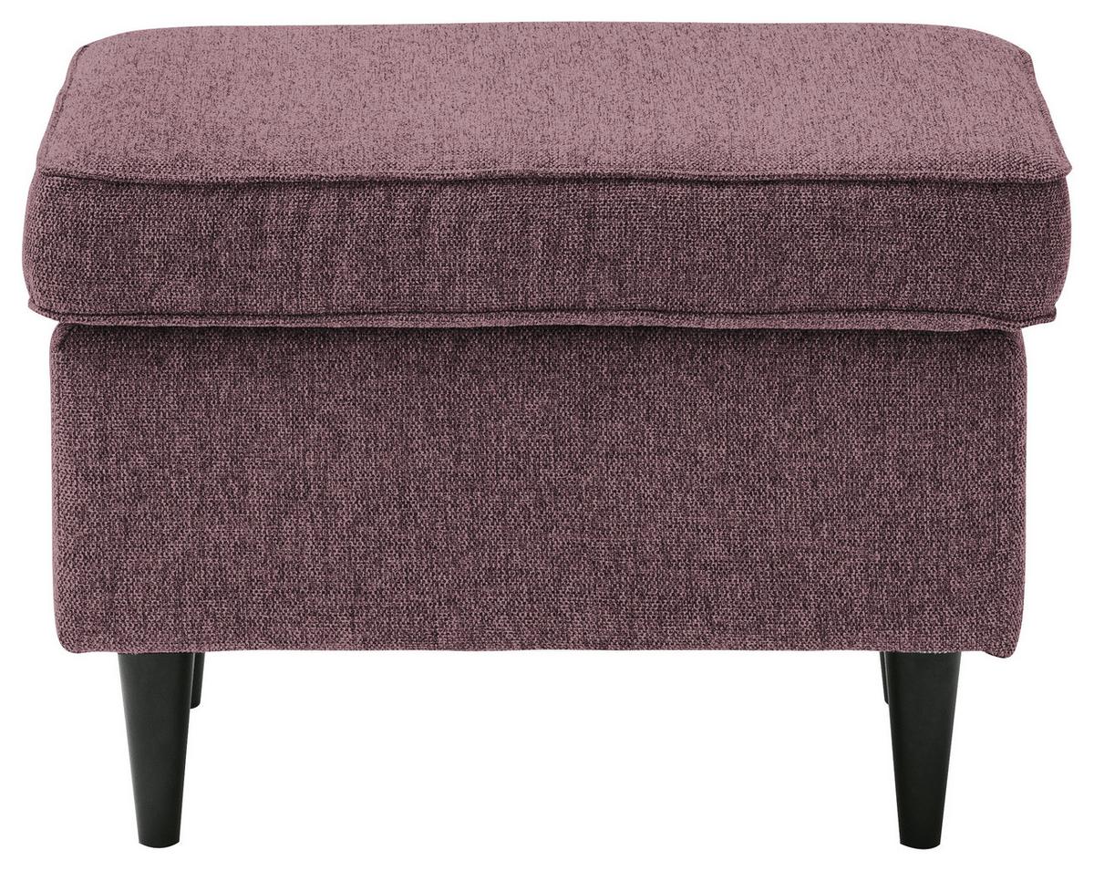 Hocker Oskar - Aubergine/Schwarz, Basics, Holzwerkstoff/Textil (63/43/42cm) - MID.YOU