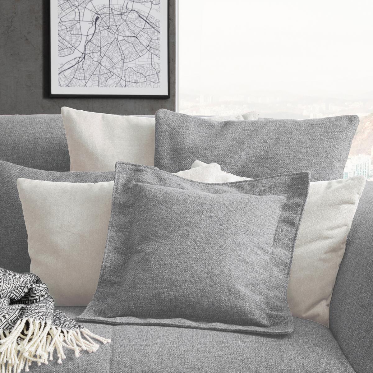 Veľká pohovka TRENDY, strieborná - čierna/strieborná, Modern, kompozitné drevo (260/93/124cm) - Premium Living