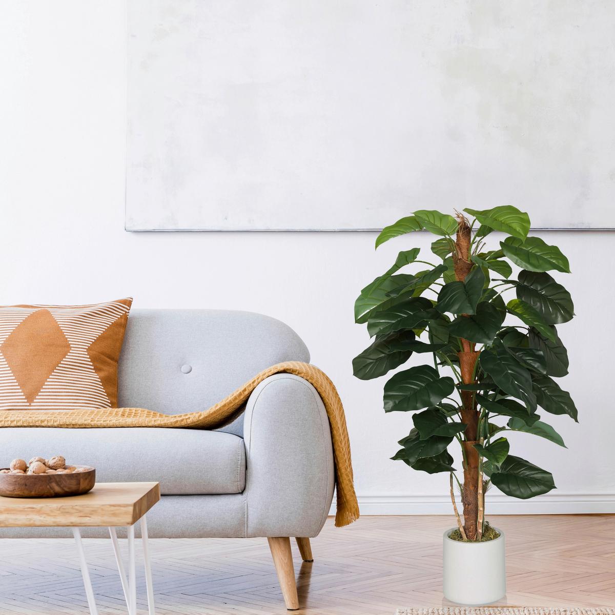 Kunstpflanze Braun/grün B: 67 Cm - Weiß/Braun, MODERN, Kunststoff (67/155/60cm) - MID.YOU