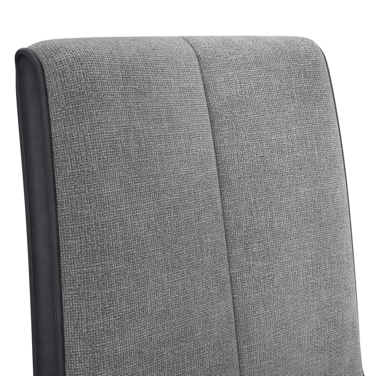 Schwingstuhl Pag - Hellgrau/Schwarz, KONVENTIONELL, Textil/Metall (49/91/60cm) - MID.YOU