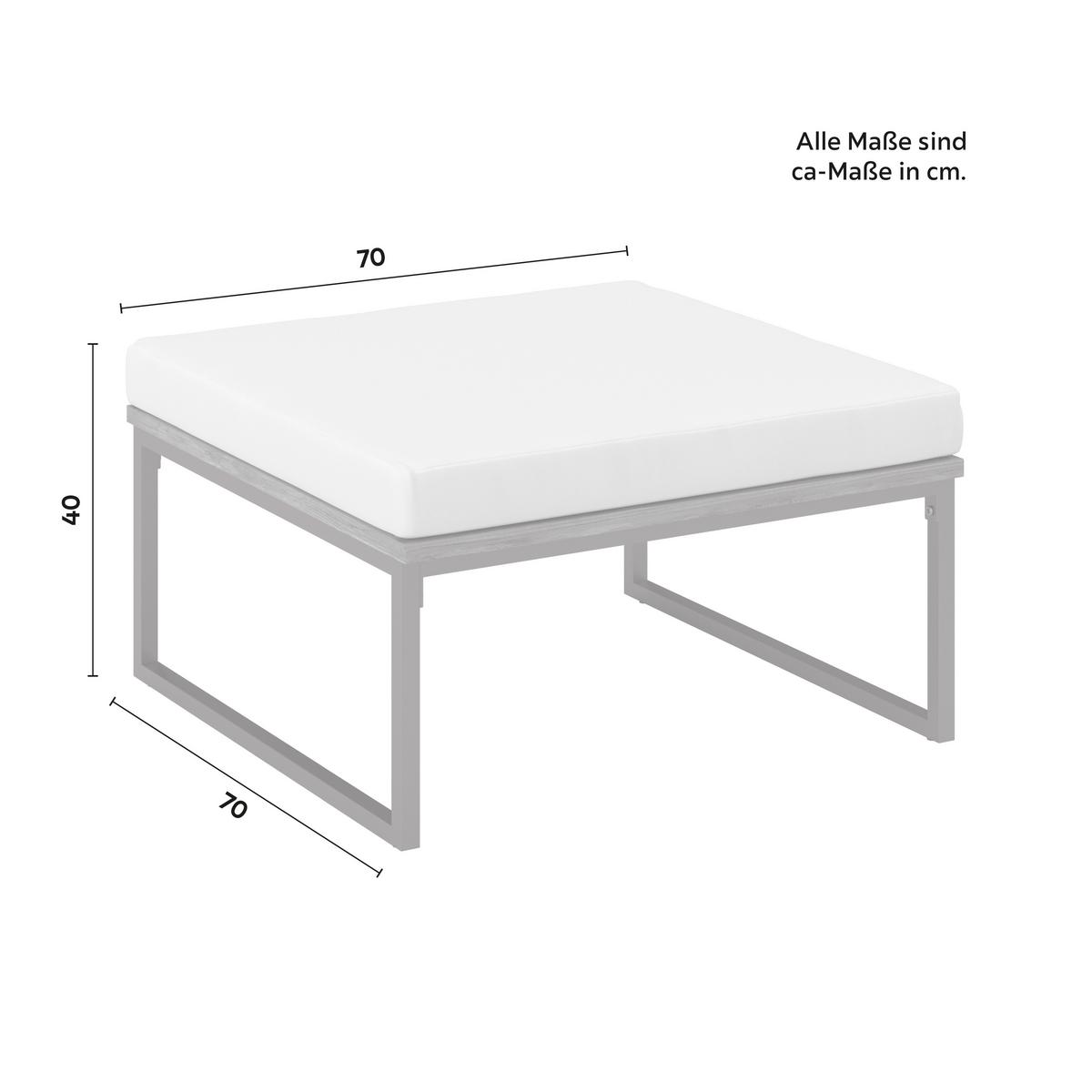 TERASOVÁ SEDACIA SÚPRAVA SILAS - farba akácie/krémová, Modern, kov/drevo (130/85/80cm) - Bessagi Garden