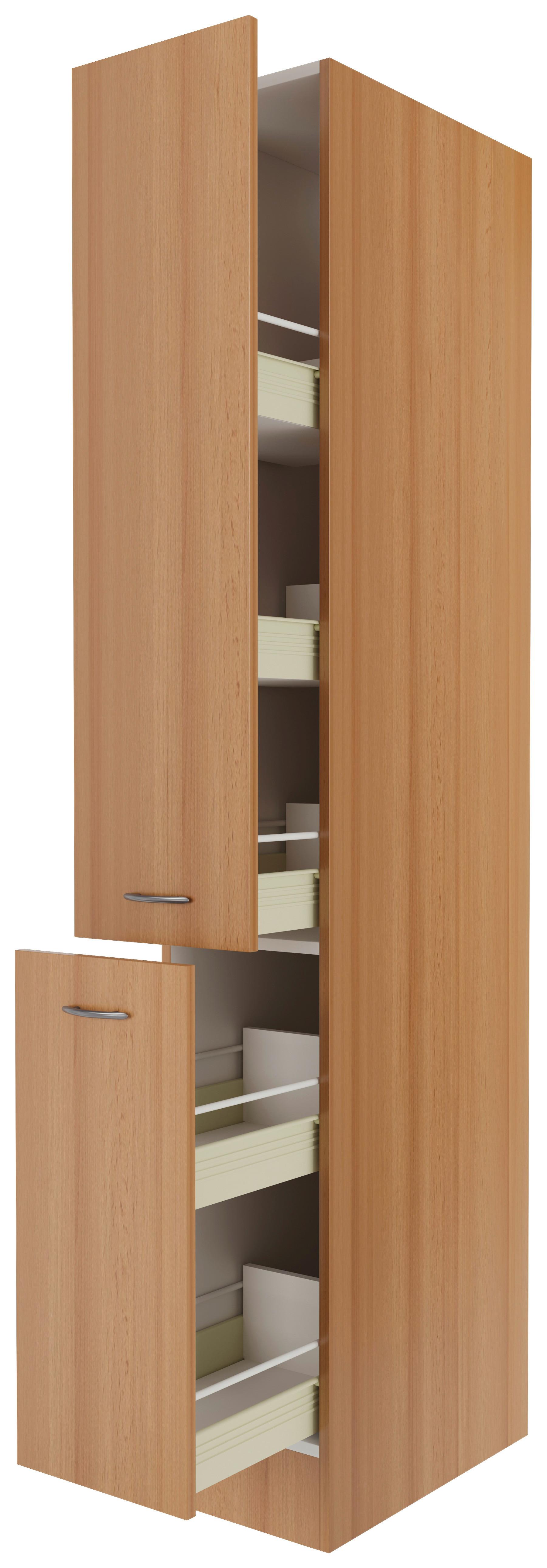 Apothekerschrank Nano B: 30cm Buche Dekor 2 Auszüge