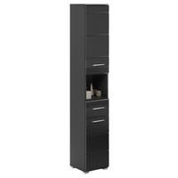 Hochschrank Linus Schwarz B: 30 cm - Schwarz Hochglanz/Schwarz, MODERN, Holzwerkstoff (30/181/30cm) - MID.YOU