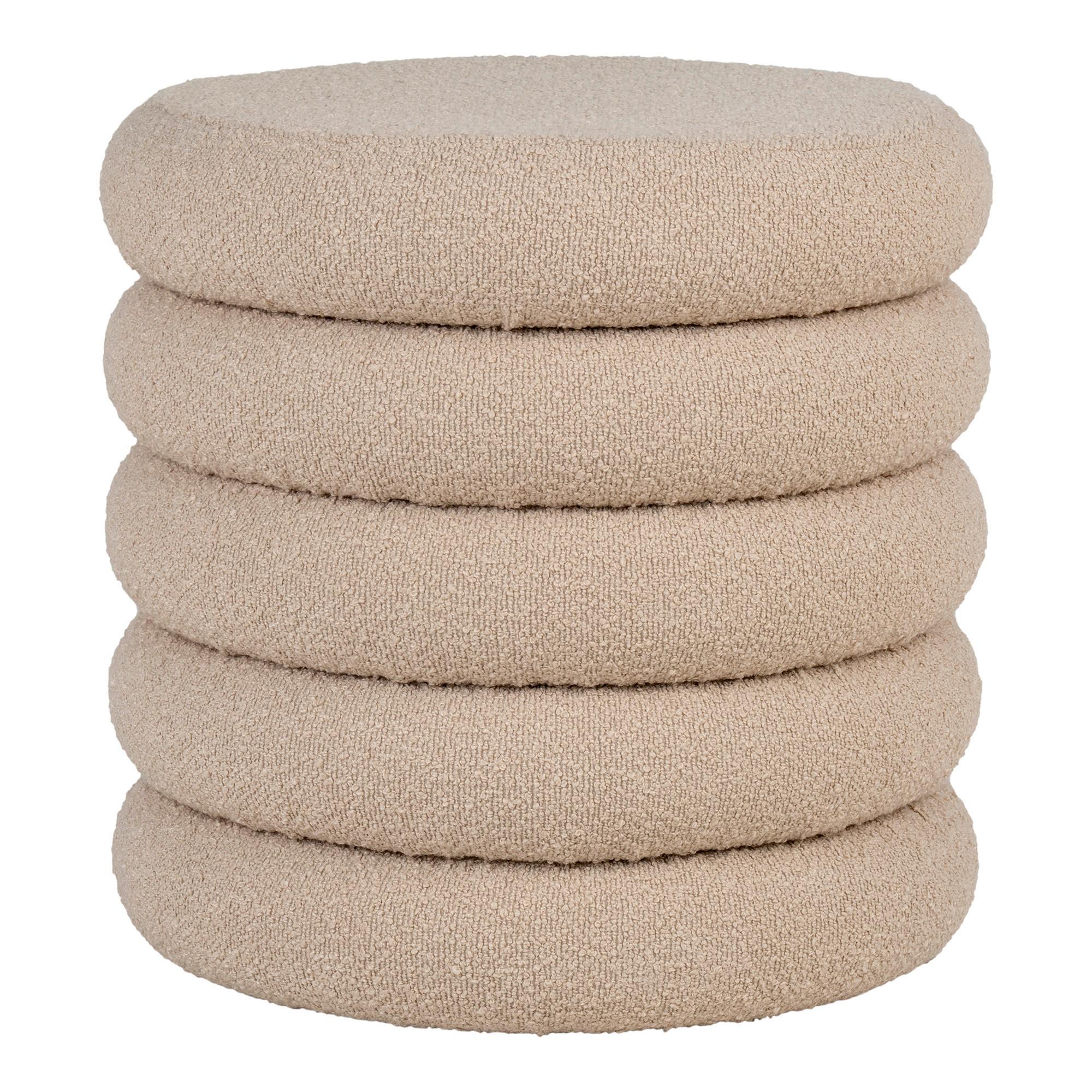 Hocker Broklyn Beige B: 44 Cm - Beige, Design, Holz/Kunststoff (44/44/44cm)