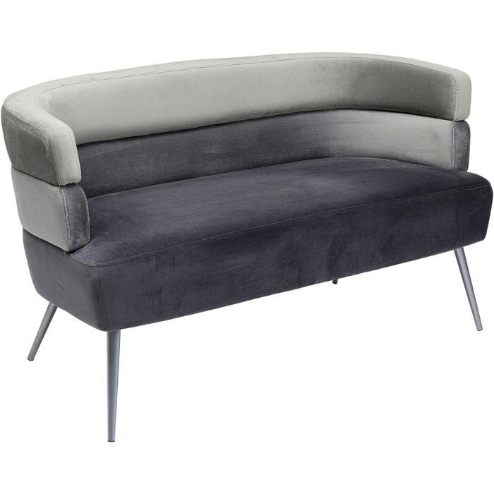 2-Sitzer-Sofa Sandwich Grau/Hellgrau B:125cm