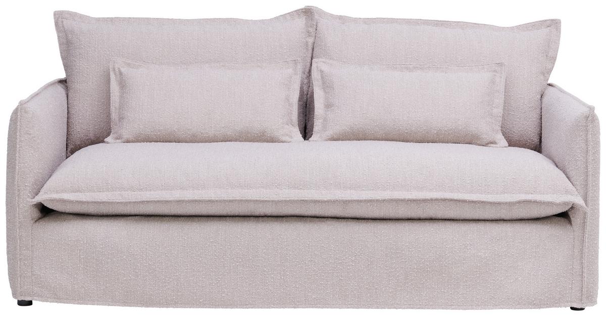 Sofa Toscana - Beige/Schwarz, Trend, Textil (195/82/98cm) - Livetastic
